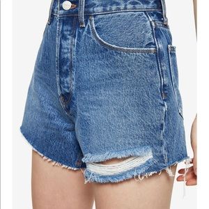 Anine Bing Gina Short Size 26 in Color Blue Sea